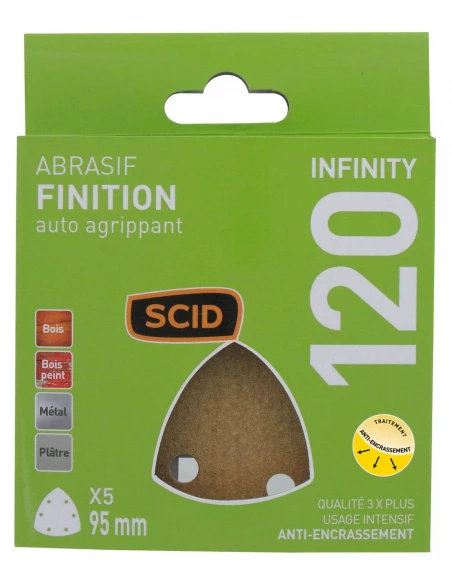 Patin delta auto-agrippant 95 mm 6 trous 120 5