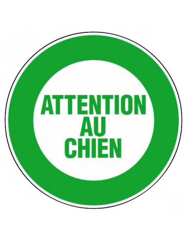 Disque de Signalisation Attention Chien D300mm - Novap