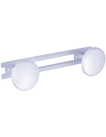 Porte-manteau métallique bg laqué blanc 2 têtes 24,5