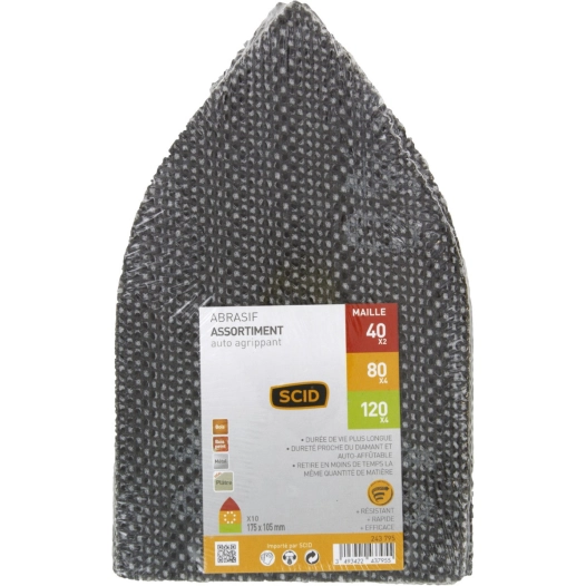 Patin iron auto-agrippant 175 x 105 mm 40 x 2 / 80 x 4 / 120 x 4 10