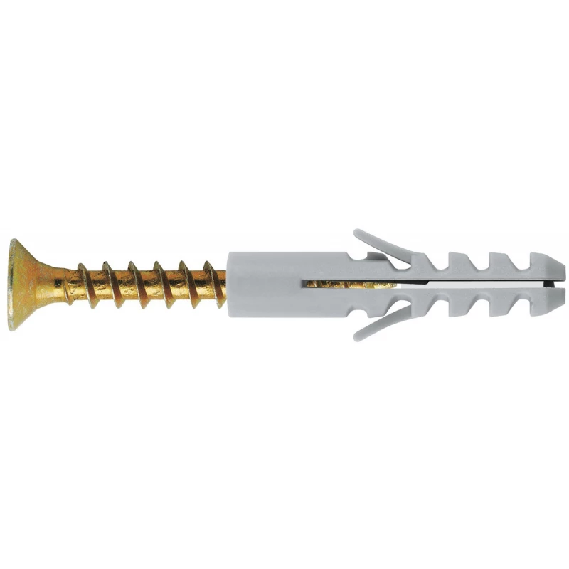 Cheville nylon standard 6x30 + vis par 25