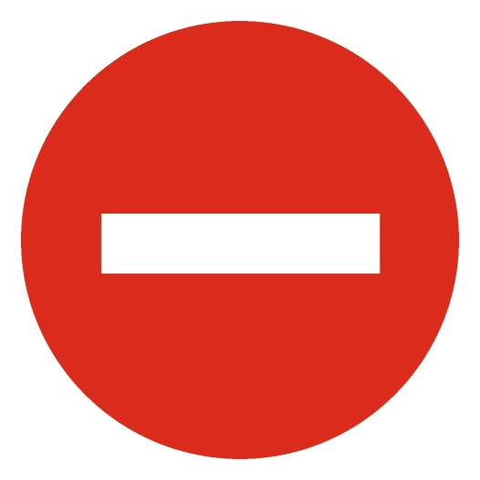 Disque Plastique Ø 30 Cm Sens – Ø 30 Cm – Interdit