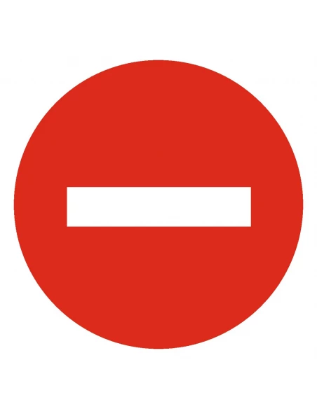 Disque plastique ø 30 cm sens interdit