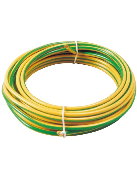 Fil électrique H07 v-u 1,5 mm² 10 vert / jaune