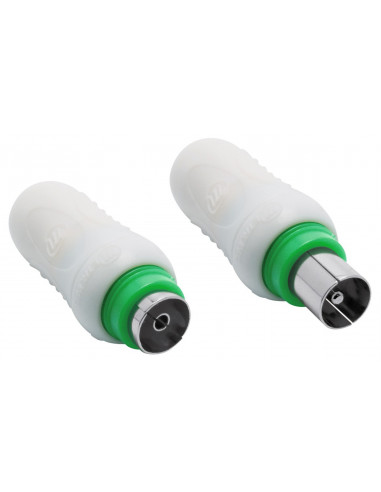Fiche coaxiale droite ø 9 mm  1 femelle / 1 male - 3420744381048 - Metronic - 440114