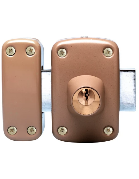 Verrou de sureté à cylindre double s'entrouvrant 45