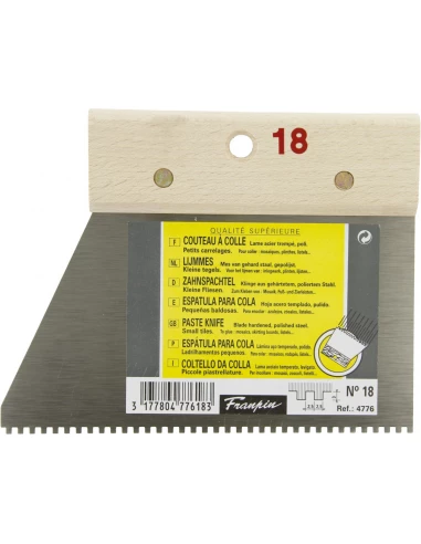 Couteau à colle petit carrelage rectangle 2,5 x 3 espacé de 2,5 mm