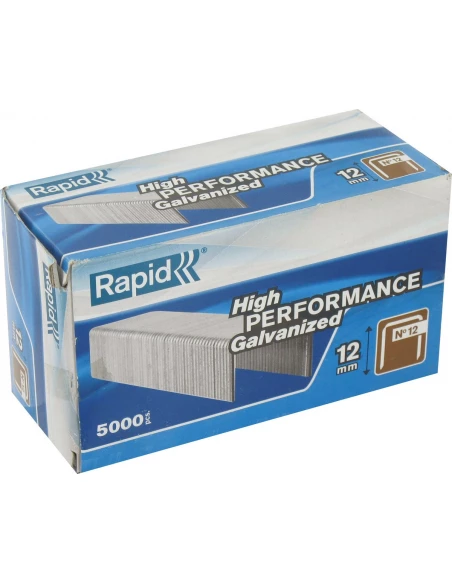 Agrafe n°12, 12mm, galva 5000 pièces - RAPID