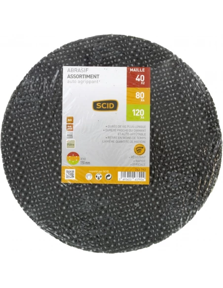 Disque auto-agrippant ø 150 mm 40 x 2 / 80 x 4 / 120 x 4 10
