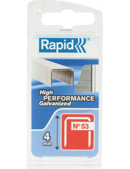 Agrafes Rapid N.53 4mm Agrafes galvanisées Type 53 - Rapid