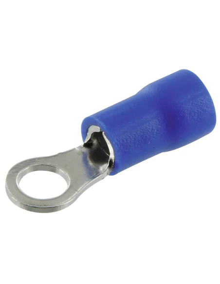 Cosse pré isolée à plage ronde bleu 4,3mm - 10 pièces