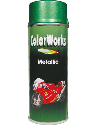 Peinture métallisée aérosol 400ml  metal vert - 8711347009190 - Colorworks - 600933