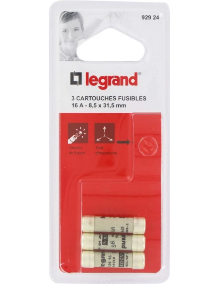 Cartouche domestique à voyant avec témoin de fusion 16 31,5 x 8,5 3