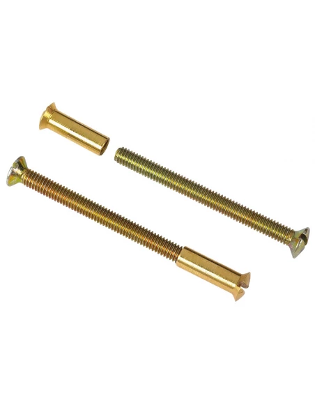 Visserie laitonné patiné 2 vis + 2 douilles 70