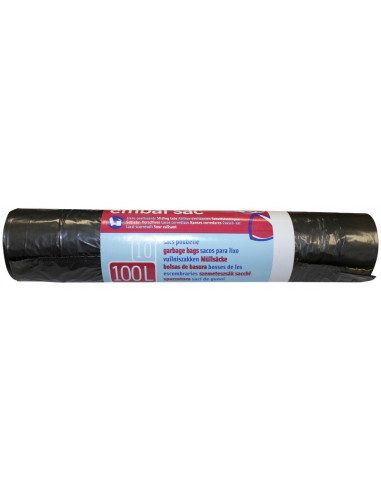 Sac poubelle à lien coulissant 100 l h 90 x l 82 cm - 24 microns