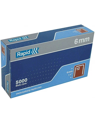 Agrafe n°12, 6mm, galva 5000 pièces