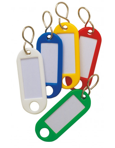 Porte-étiquettes porte clés à fenêtre assorti 100 pièces
