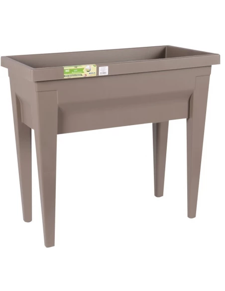Bac potager sans serre vegetable l x l x h 76 x 38,5 x 68 cm couleur taupe - EDA