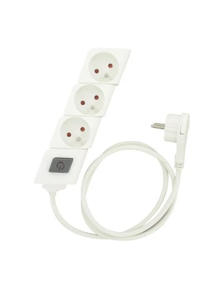 Bloc multiprise fiche plate 3 x 2p+t - DHOME