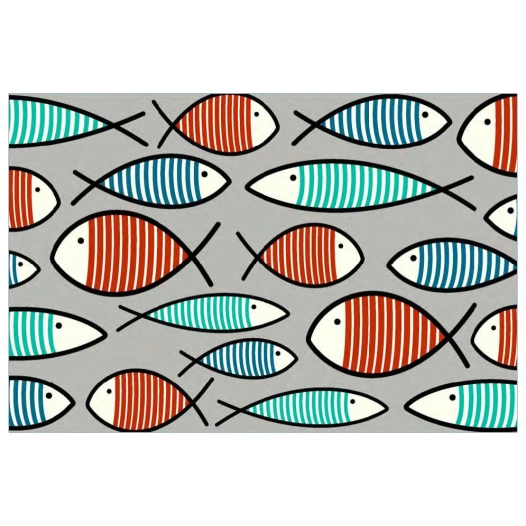 Tapis Velvet Sea Fish 2 45x75cm sur Cintre - MERCURY
