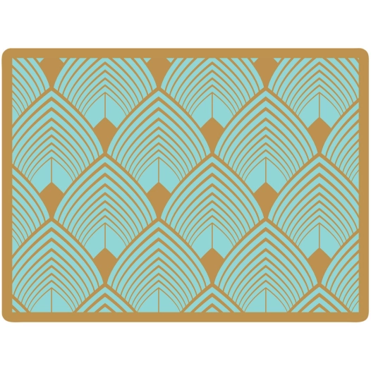 Set Table 40x30cm Deko Vert Cl/Or - KISIKOL