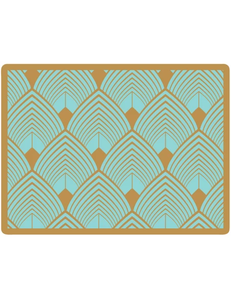 Set Table 40x30cm Deko Vert Cl/Or - KISIKOL