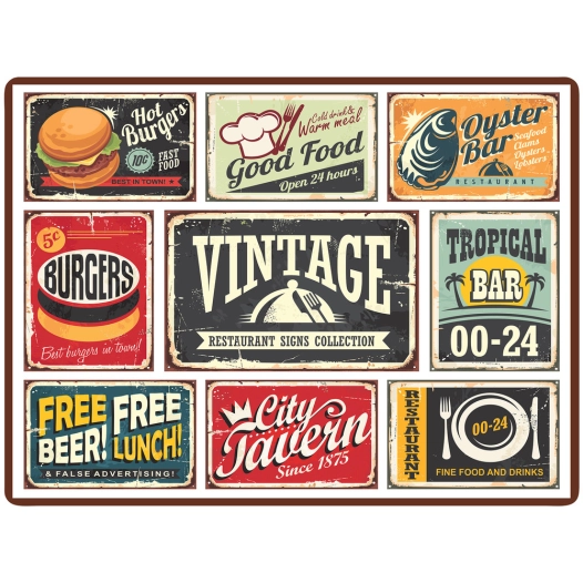 Set Table 40x30cm Hot Burgers - KISIKOL