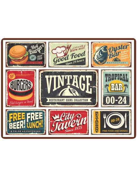 Set Table 40x30cm Hot Burgers - KISIKOL