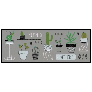 Tapis Velvet Plants & Potery 45x150 - MERCURY