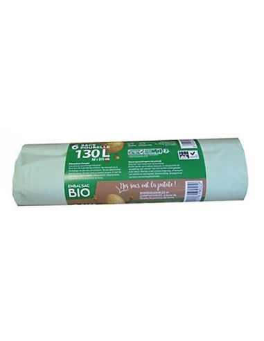 Sac Poub Bio 130lx6 Trans 30microns -