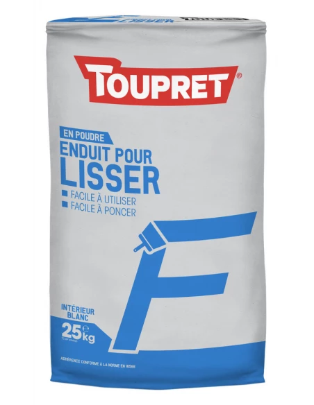 Enduit Pour Lisser F Poudre 25kg - TOUPRET