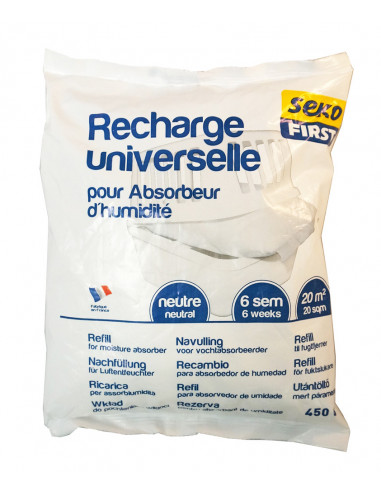 Recharge pour absorbeur d'humidité sachet first 450g neutre - SODEPAC