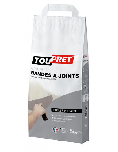 TOUPRET Les ESSENTIELS Enduit bandes à joint et lissage poudre_5kg - TOUPRET