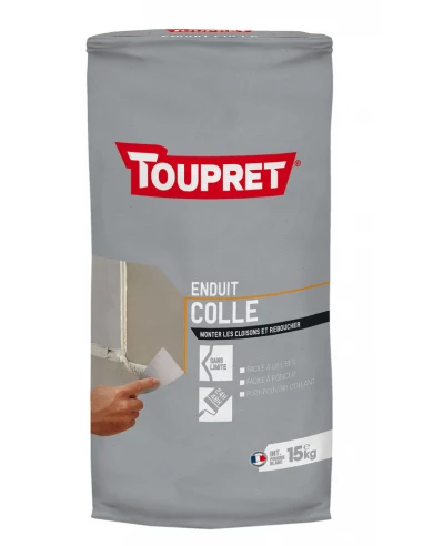 TOUPRET Les ESSENTIELS Enduit colle_15kg_poudre - TOUPRET