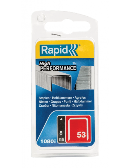 Agrafes Rapid 8mm Galva Agrafes galvanisées universelles type 53 - Rapid