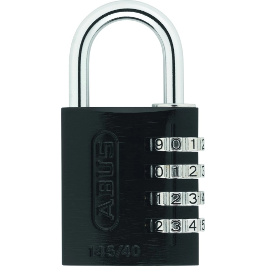 Cadenas à Chiffres Aluminium 40mm Noir sous Blister - ABUS