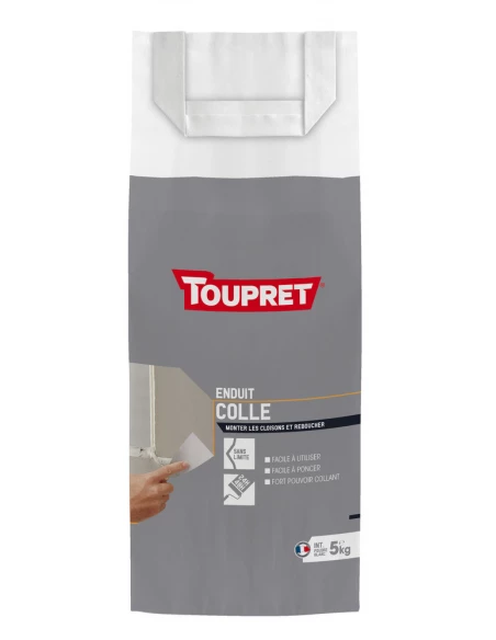 TOUPRET Les ESSENTIELS Enduit colle_5kg_poudre - TOUPRET