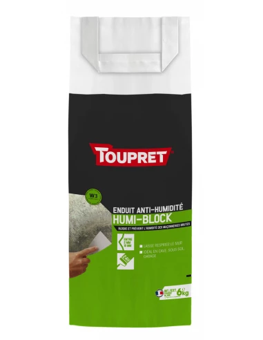 Enduit Traitement Humi Block Poudre 6 Kg - TOUPRET