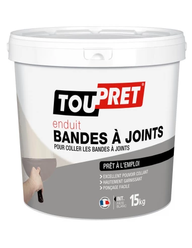 TOUPRET Les ESSENTIELS Enduit bandes à joint et lissage pâte 15kg - TOUPRET