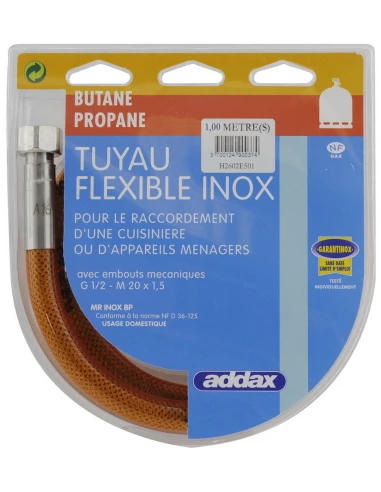Flexible Inox Butane Propane 1m - ADDAX