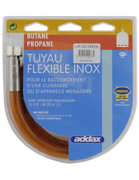 Flexible Inox Butane Propane 1m - ADDAX