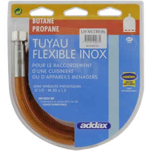 Flexible Inox Butane Propane 1m50 - ADDAX