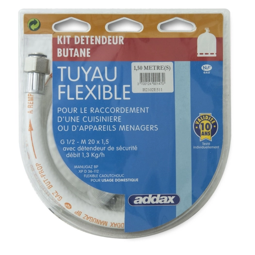 Kit Flexible Butane 1m5 + Detendeur - ADDAX