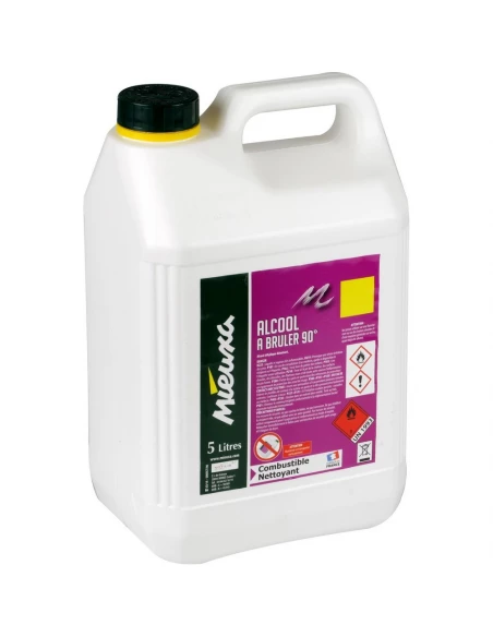Alcool à Brûler 90° 5L Nettoyant dégraissant multi-usage puissant - Générique