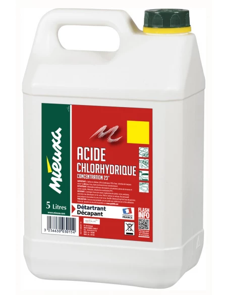 Acide Chlorhydrique 23% 5 Litres - MIEUXA