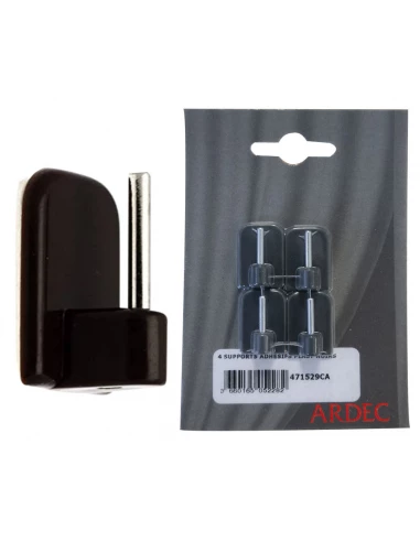 Crochet Adhésif Plastique Anthracite 23x17 X4 - ARDEC