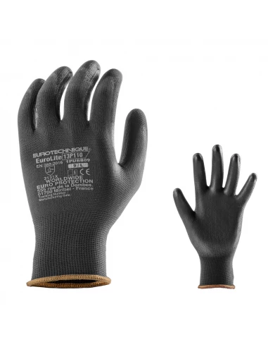 Gant Polyester Enduit Noir - EURO PROTECTION