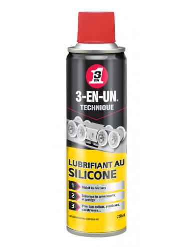 Lubrifiant Silicone 3-EN-UN 250ml Protection et Glisse Sans Graisse - 3-EN-UN