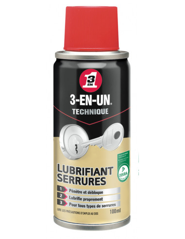 Lubrifiant Serrure 3-EN-UN Dégrippe, Lubrifie, Protège - 3-EN-UN