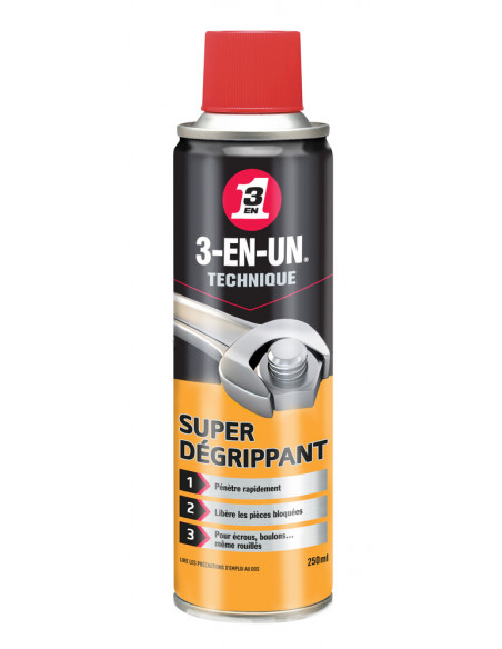 Dégrippant 3EN1 - Action rapide en profondeur - Aérosol de 250 ml - 5032227330818 - 3-EN-UN - 163709
